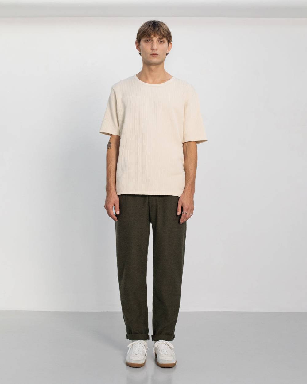 Rotholz Everyday Flanell Hose Bio Baumwolle - Grün Online Outlet