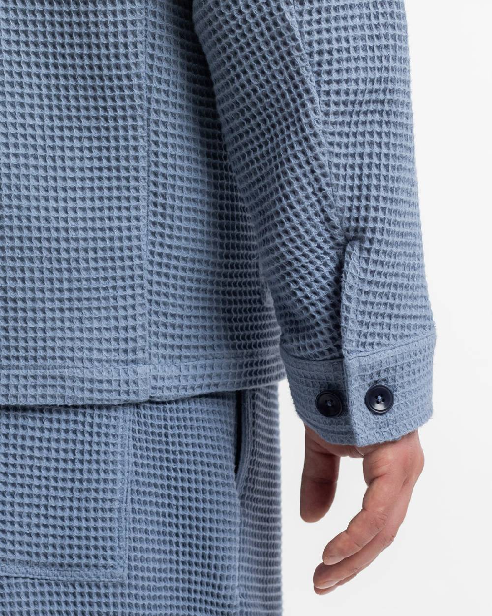 Rotholz Workwear Jacke Waffle Cotton - Hellblau VIP-Rabatte