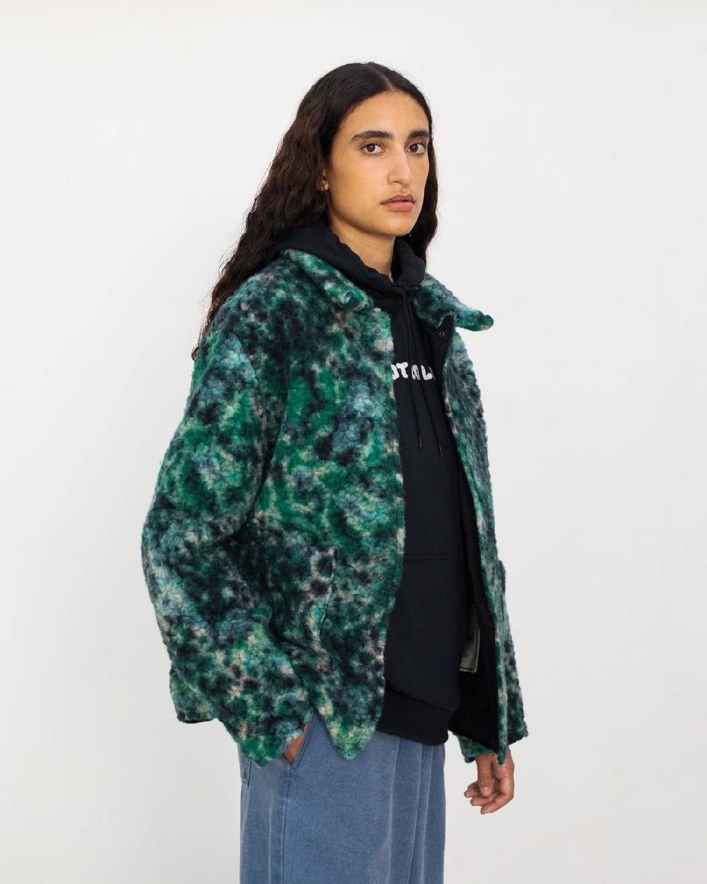 Rotholz Schwere Sherpa Jacke Bio Wollmischung - Multi Tiefpreis