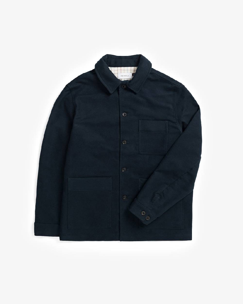 Rotholz Schwere Moleskin Jacke Bio Baumwolle - Blau Kostenlose Rückgabe