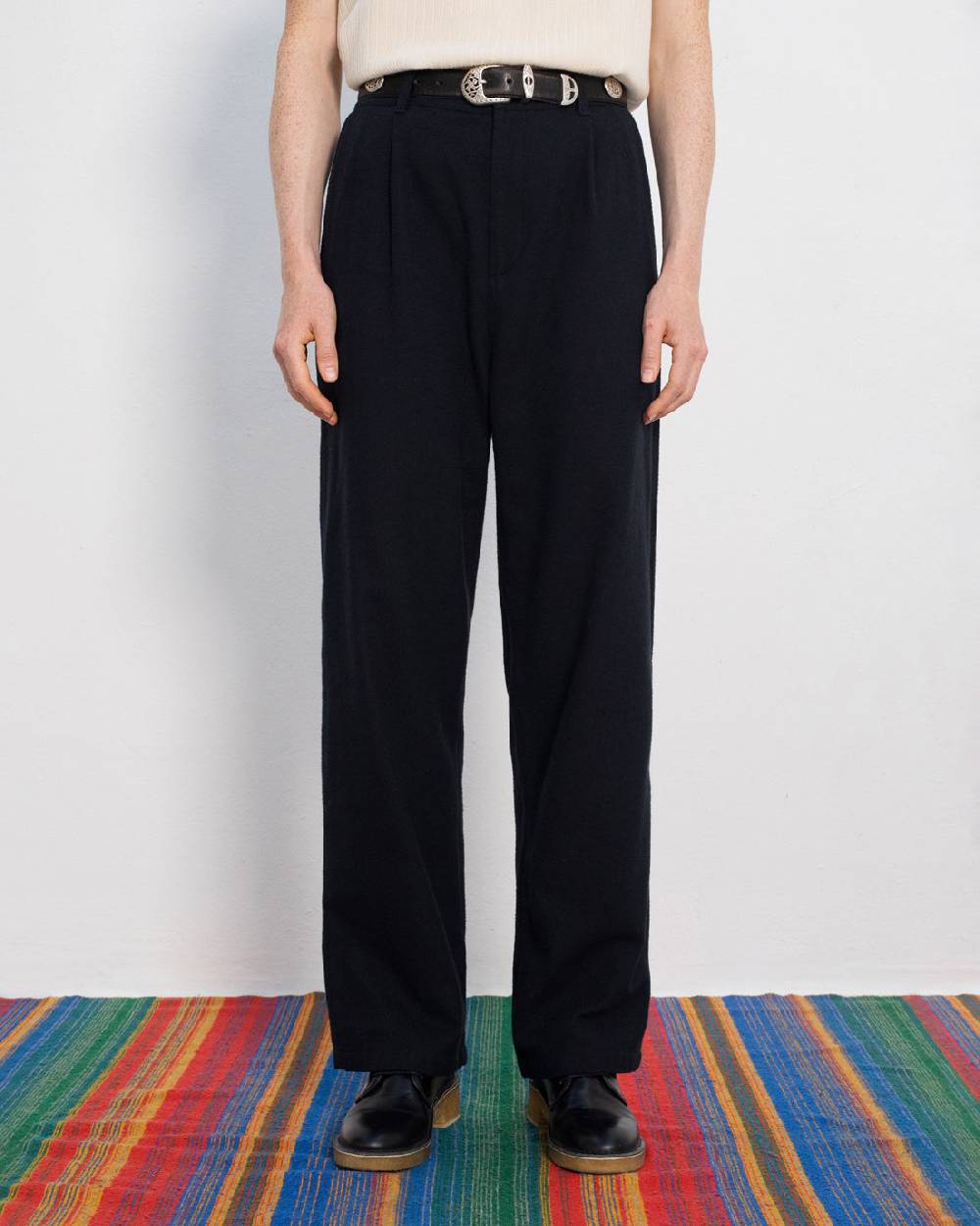 Rotholz High Waist Flanell Hose Bio Baumwolle - Schwarz Neueste Stile