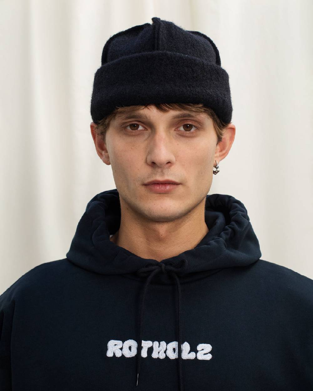 Rotholz Logo Hoodie Bio Baumwolle - Schwarz Vierteljährliche Förderung