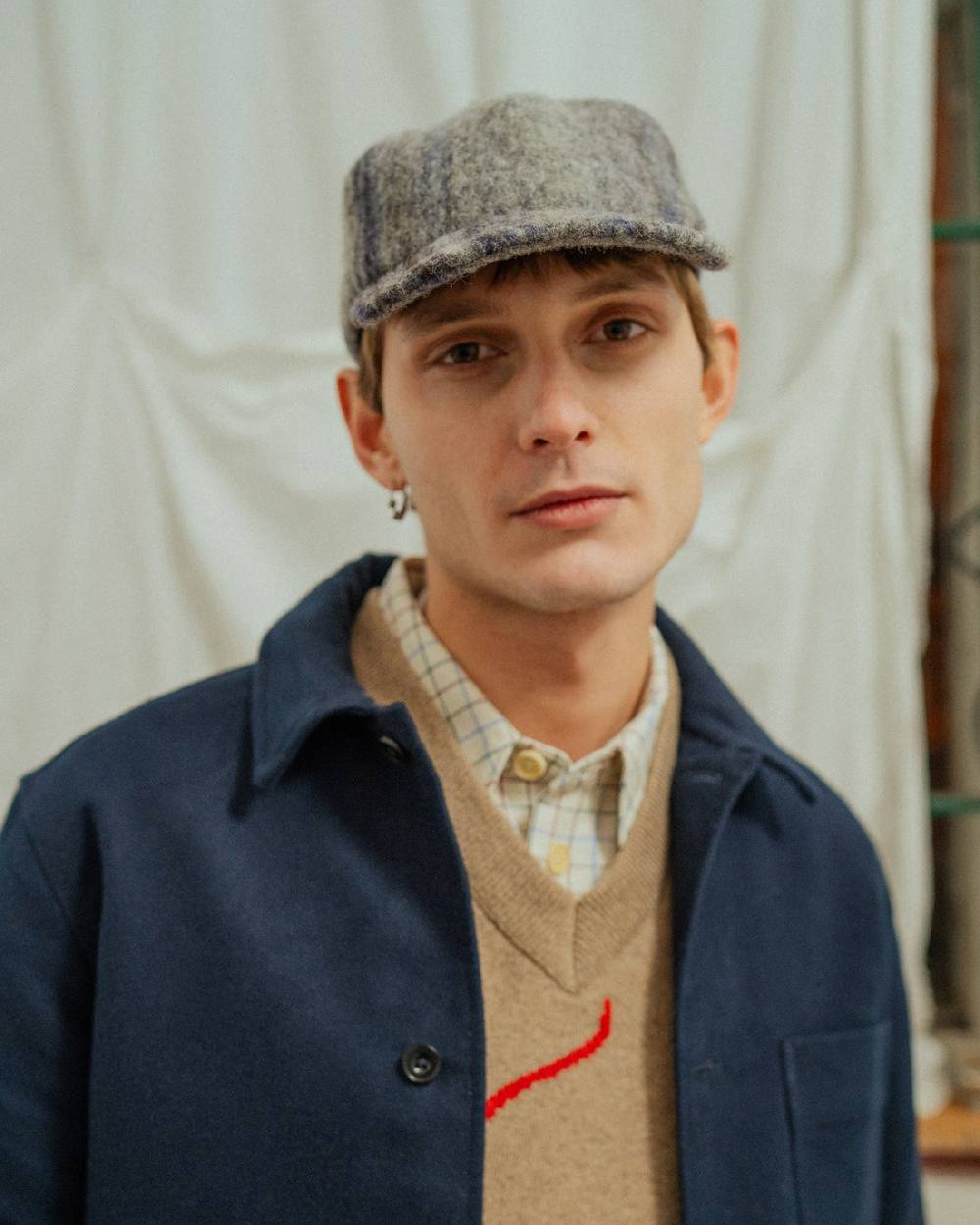 Rotholz Floppy Cap Bio-Wolle - Grau Gestreift Bis zu 55% Rabatt