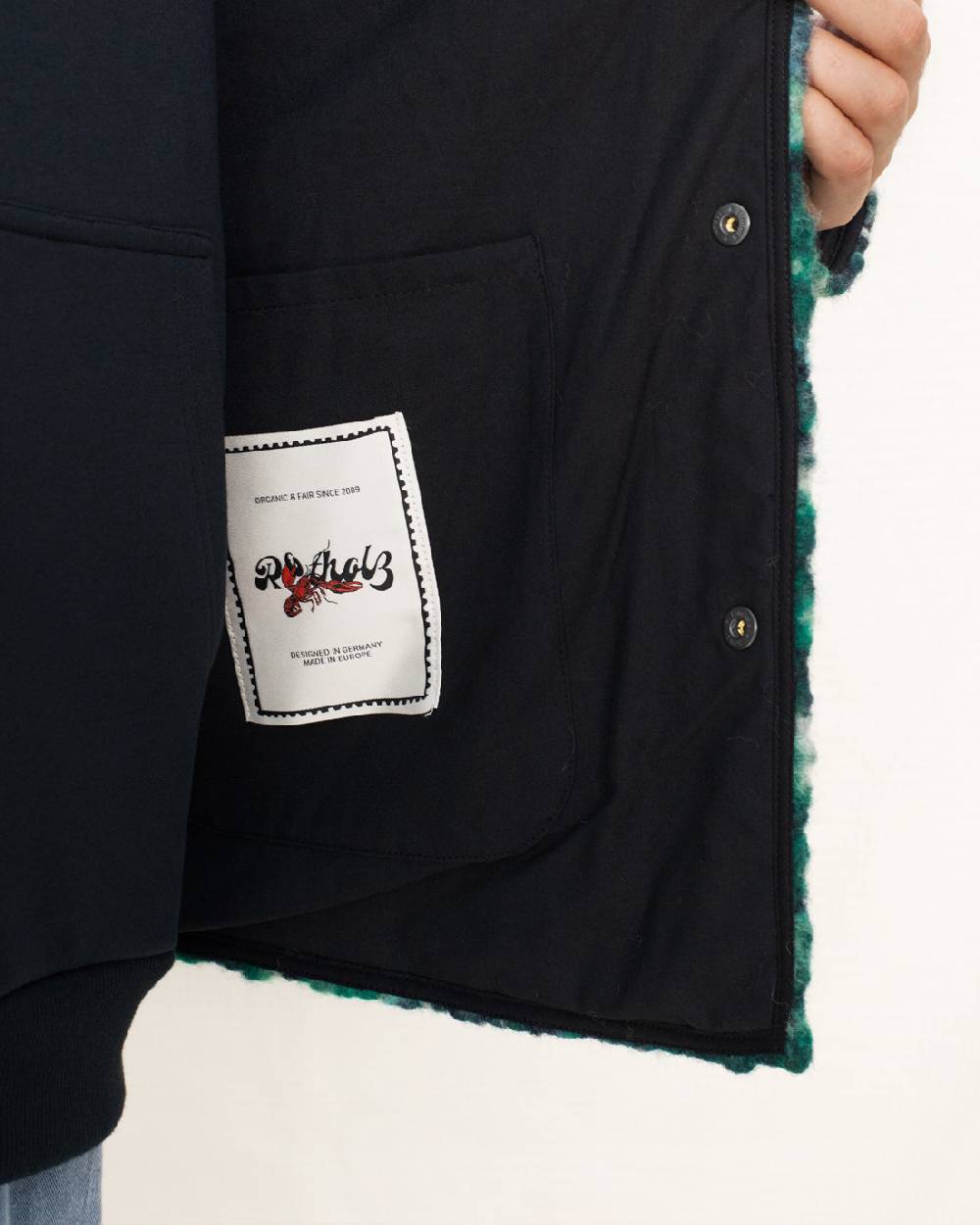 Rotholz Schwere Sherpa Jacke Bio Wollmischung - Multi Discount Store für neue Produkte