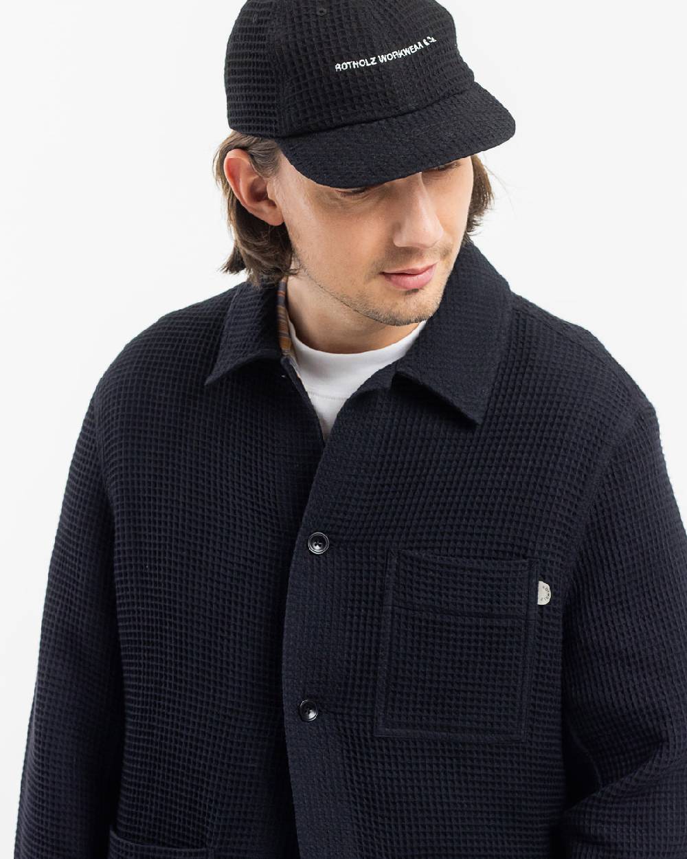 Rotholz Workwear Jacke Waffle Cotton - Schwarz Sonderangebot