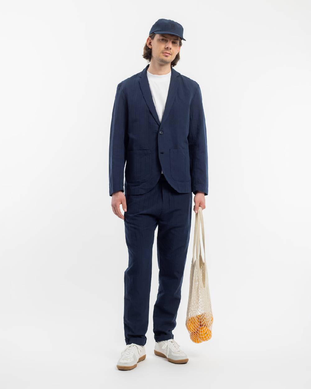 Rotholz Workwear Blazer Leinen Mix - Dunkelblau Versandkostenfrei