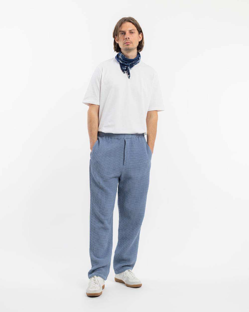 Rotholz Weite Hose Waffle Cotton - Hellblau Valentinstagsangebot