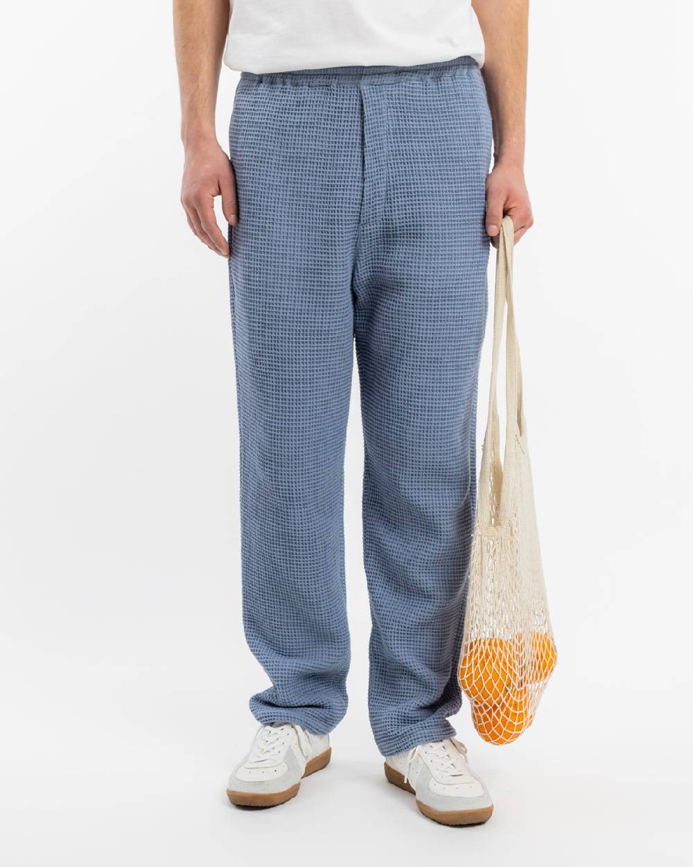Rotholz Weite Hose Waffle Cotton - Hellblau Valentinstagsangebot