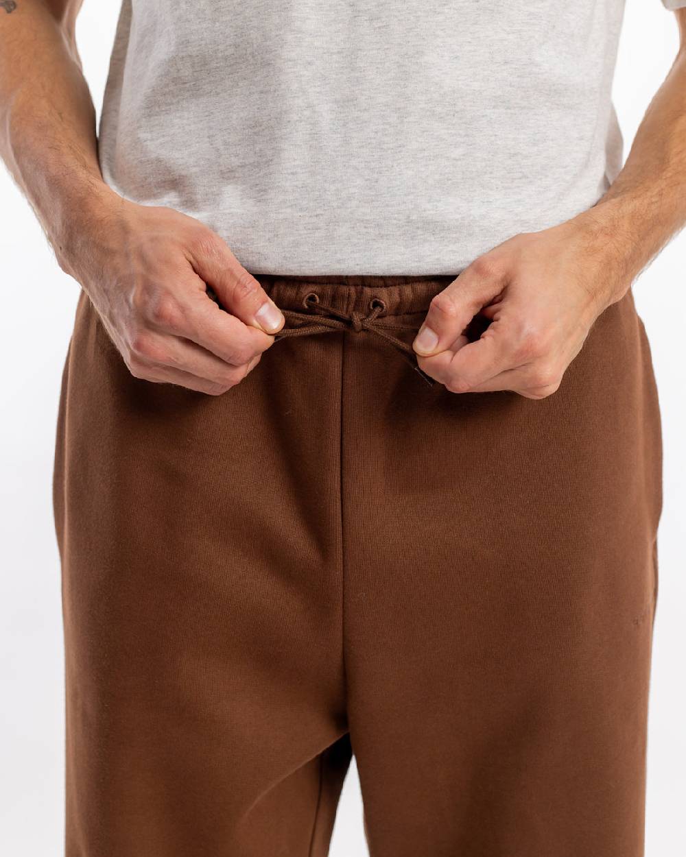 Rotholz Logo Sweatpants Bio Baumwolle - Braun Jubiläumsangebot