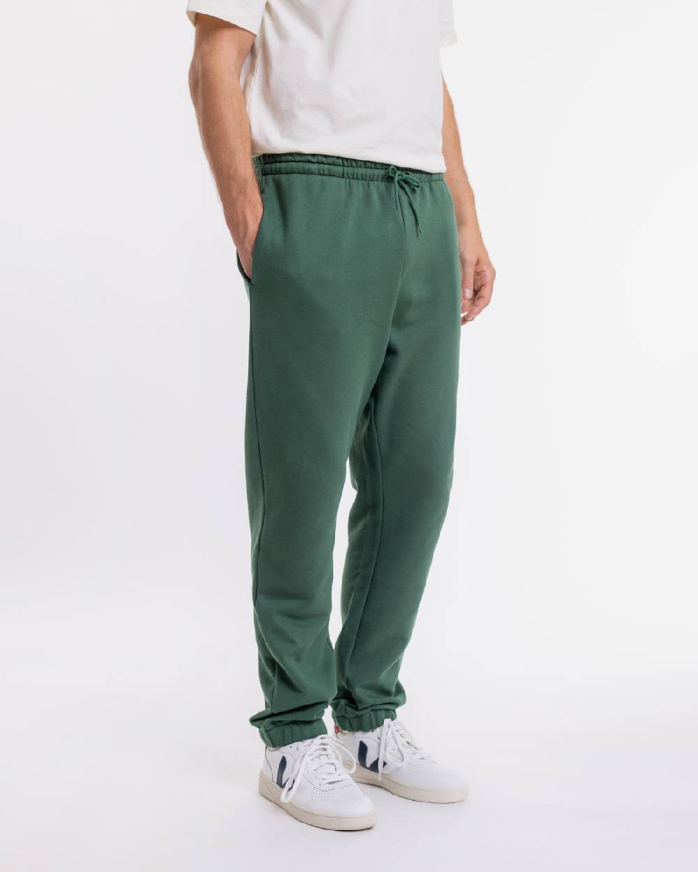 Rotholz Logo Sweatpants aus Bio-Baumwolle Grün Heißer Verkauf