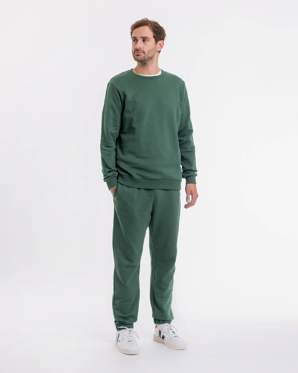 Rotholz Logo Sweatpants aus Bio-Baumwolle Grün Heißer Verkauf
