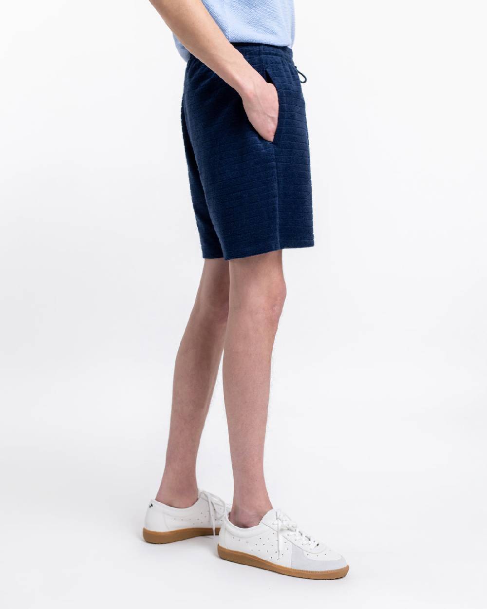 Rotholz Frottee Shorts aus Bio-Baumwolle Blau Top Angebot