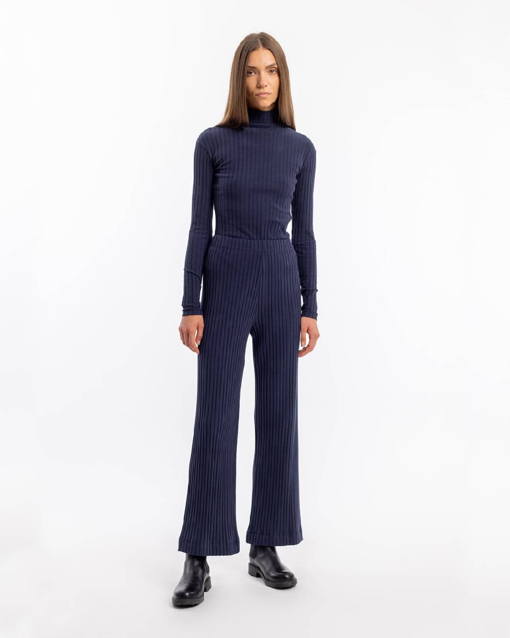 Rotholz Gerippte Hose Bio Baumwolle - Dunkelblau Neueste Stile