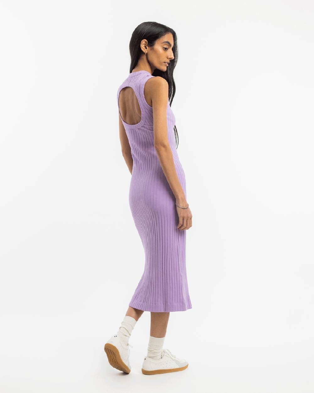 Rotholz Geripptes Kleid Bio Baumwolle - Lavendel Riesige Rabatte