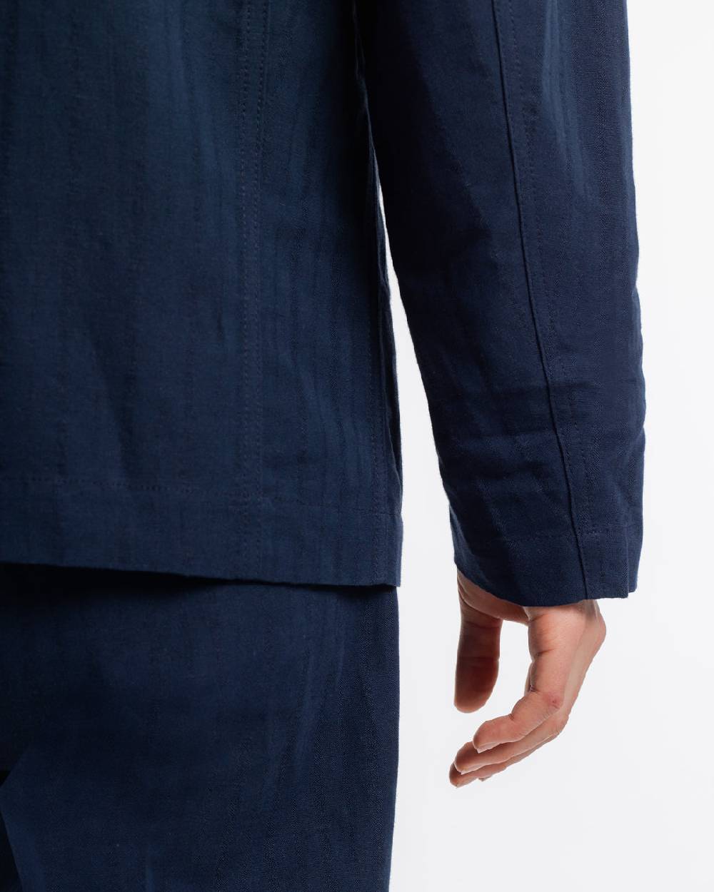 Rotholz Workwear Blazer Leinen Mix - Dunkelblau Clearance-Verkauf