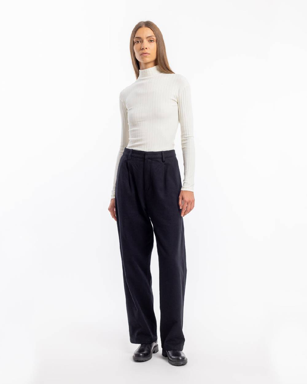 Rotholz Geripptes Longsleeve Bio Baumwolle - Off-White Kostenloser Versand international