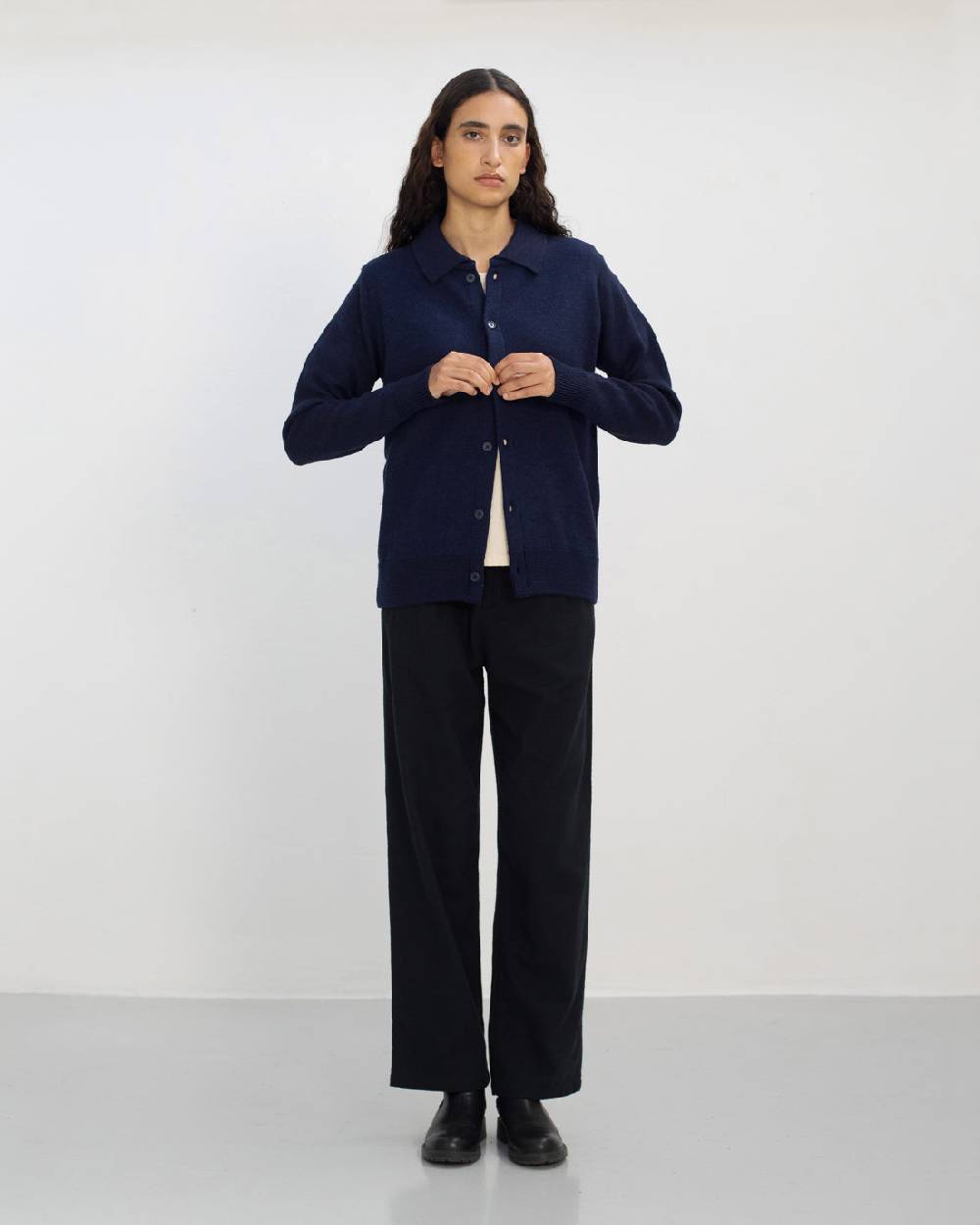 Rotholz Strick Shirt Merinowolle - Blau Rabatte dieses Monats