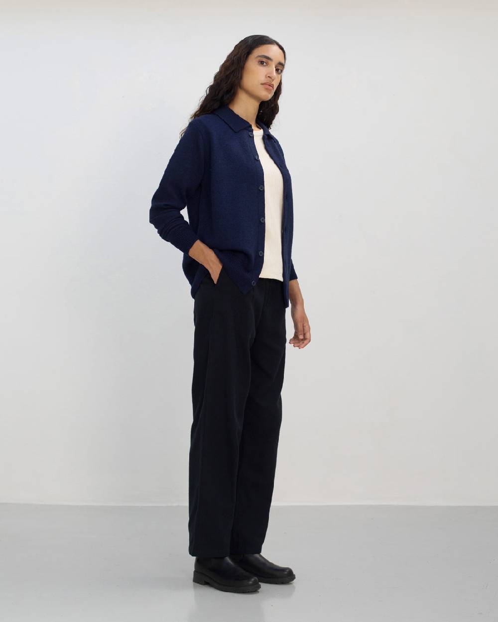 Rotholz Strick Shirt Merinowolle - Blau Rabatte dieses Monats