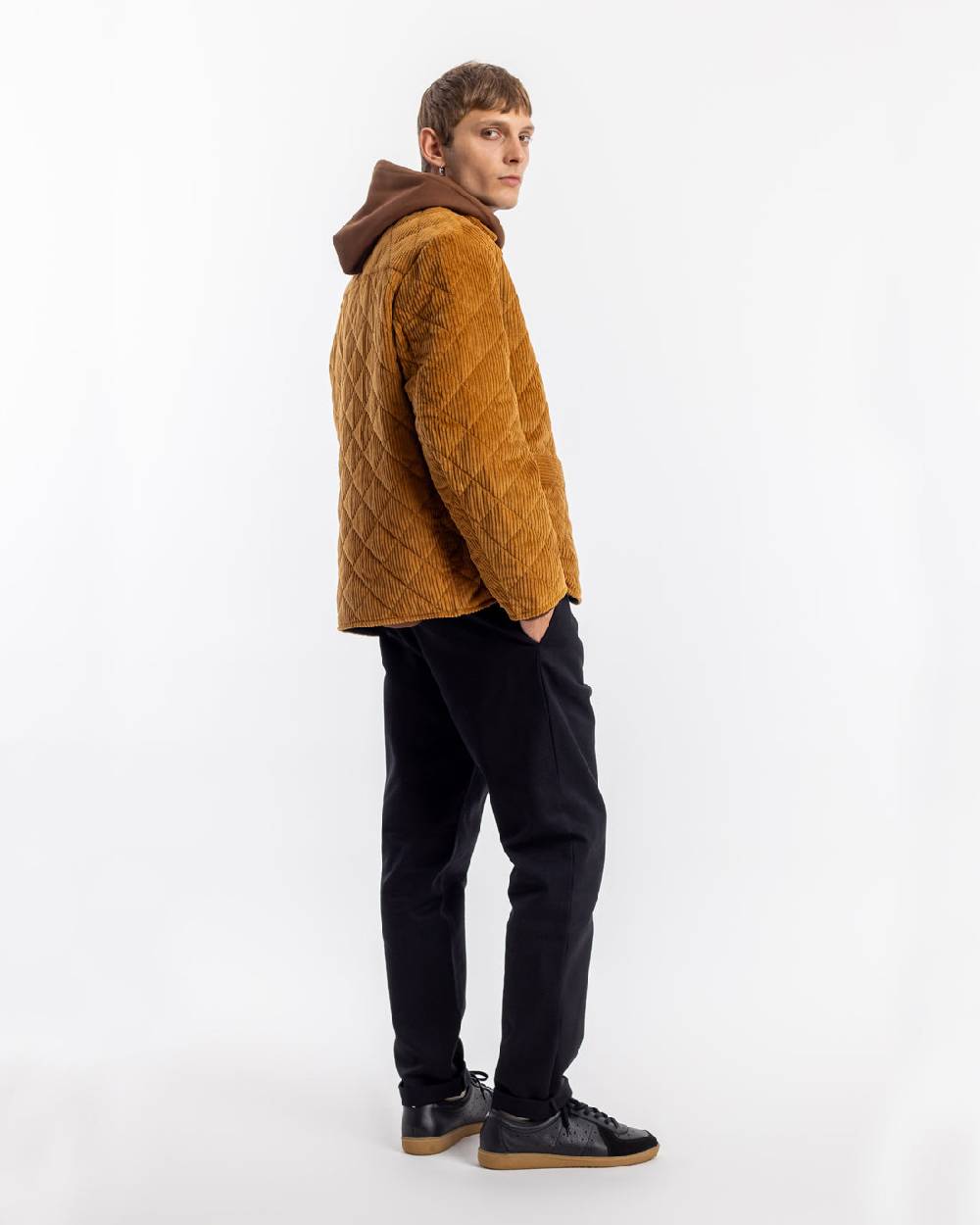 Rotholz Gesteppte Cord Jacke - Toffee Online