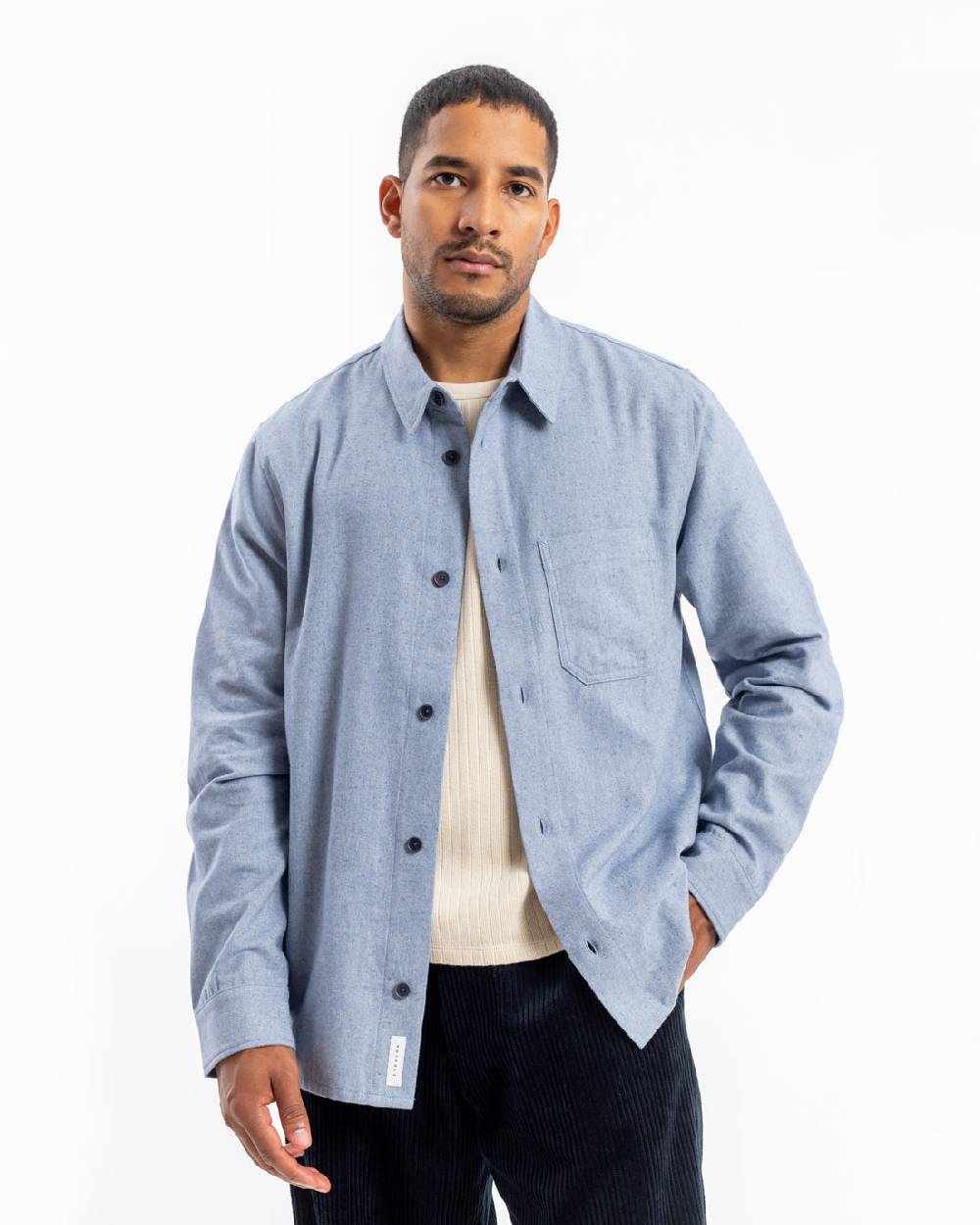 Rotholz Hemd Bio Baumwolle - Denim Blau Fabrikverkauf