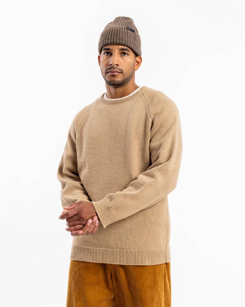Rotholz Strickpullover Wollmischung - Beige Blitzverkäufe