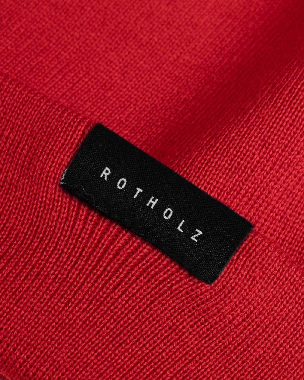Rotholz Klassische Mütze Bio Merinowolle - Rot Günstig kaufen