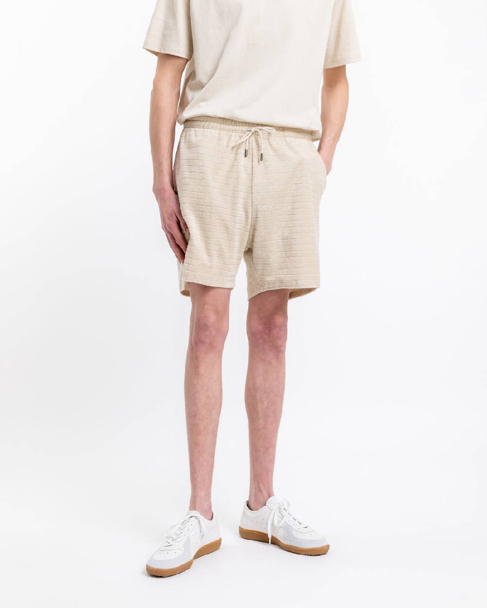 Rotholz Frottee Shorts aus Bio-Baumwolle Creme Cyber Monday