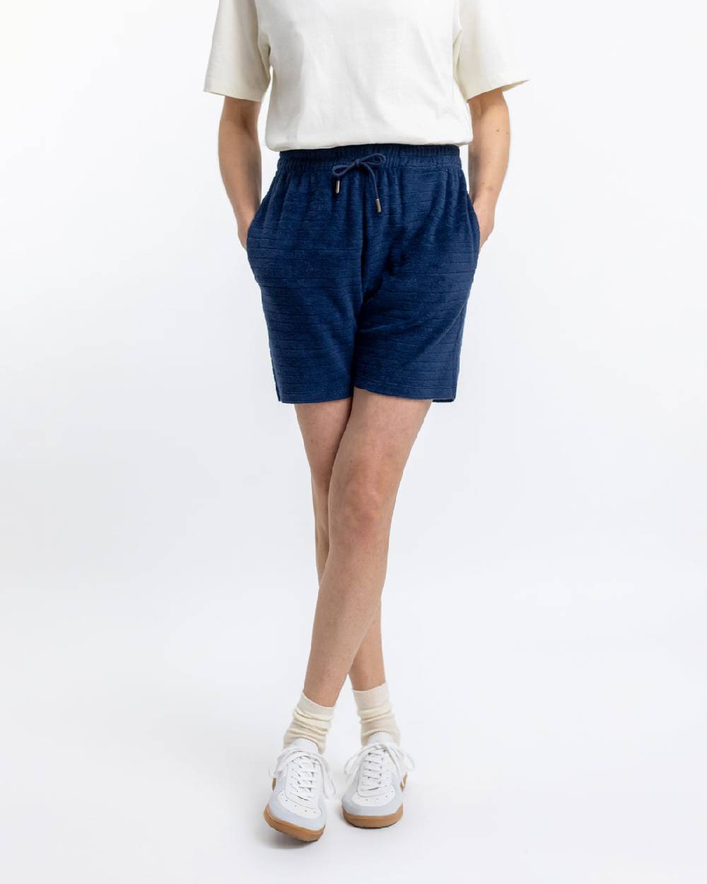 Rotholz Frottee Shorts aus Bio-Baumwolle Blau Tägliche Deals