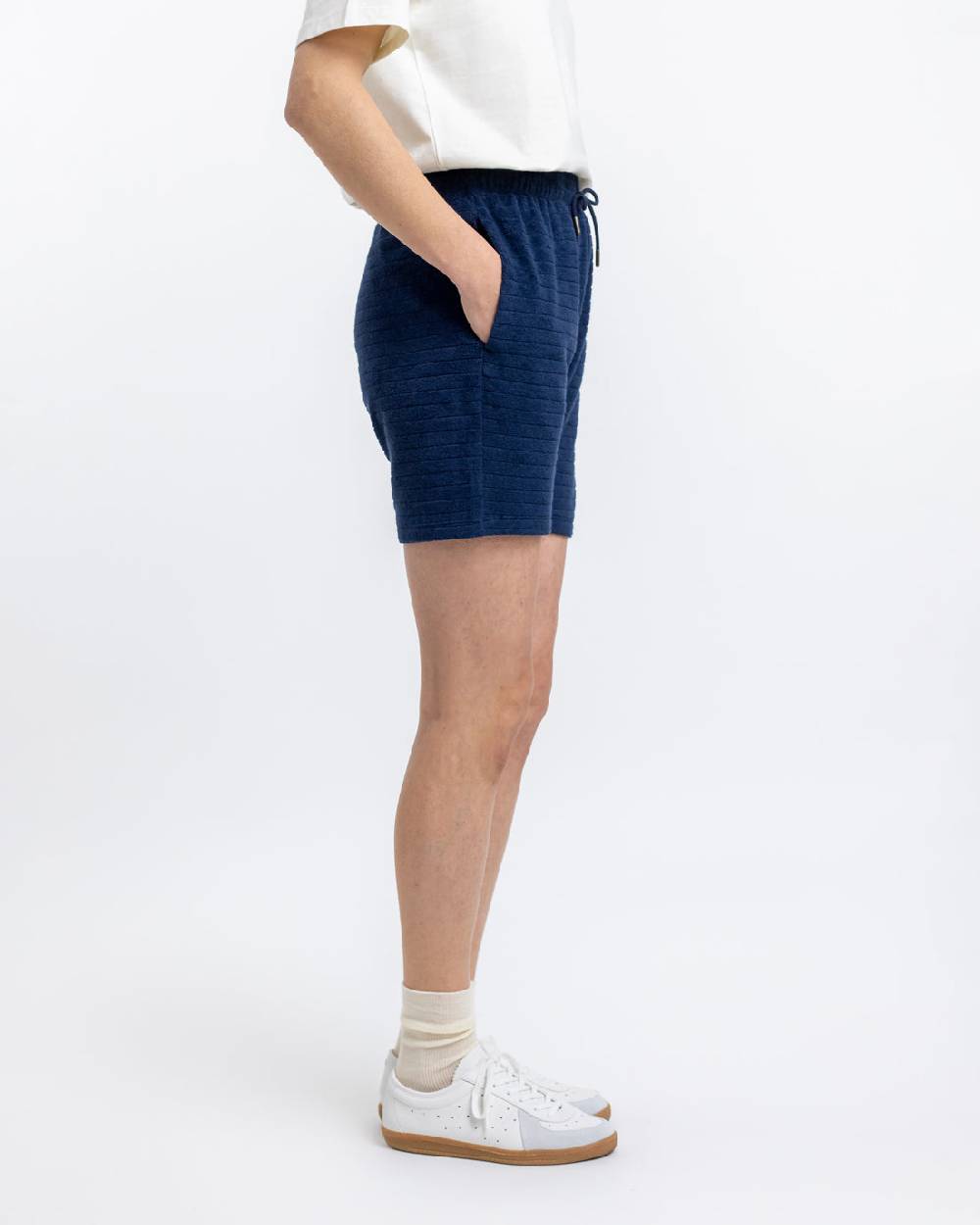 Rotholz Frottee Shorts aus Bio-Baumwolle Blau Tägliche Deals