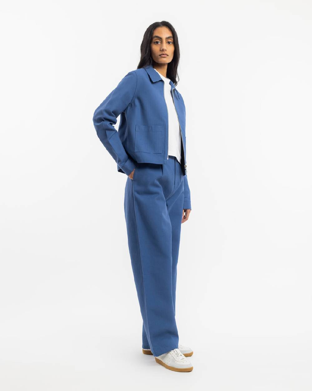 Rotholz Kurze Jacke Bio Baumwolle - Blau Tiefpreis