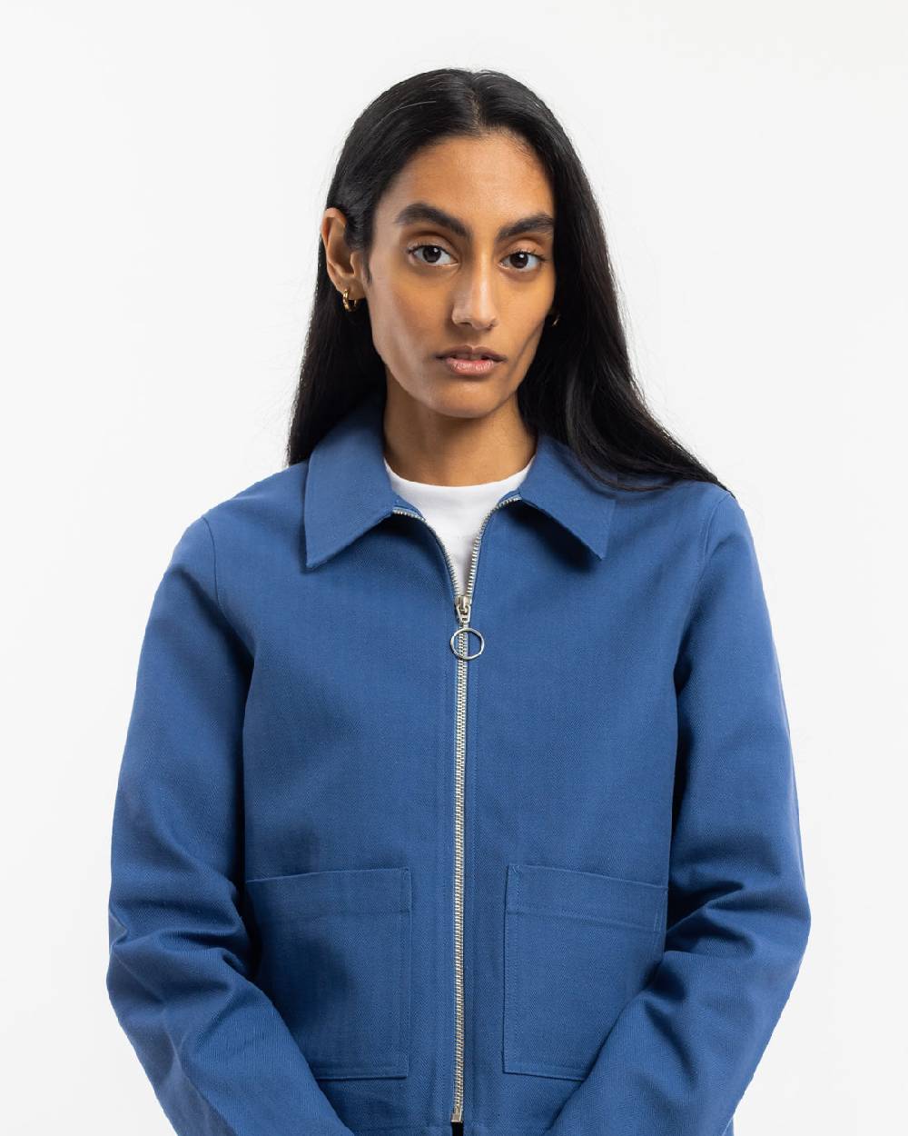 Rotholz Kurze Jacke Bio Baumwolle - Blau Tiefpreis