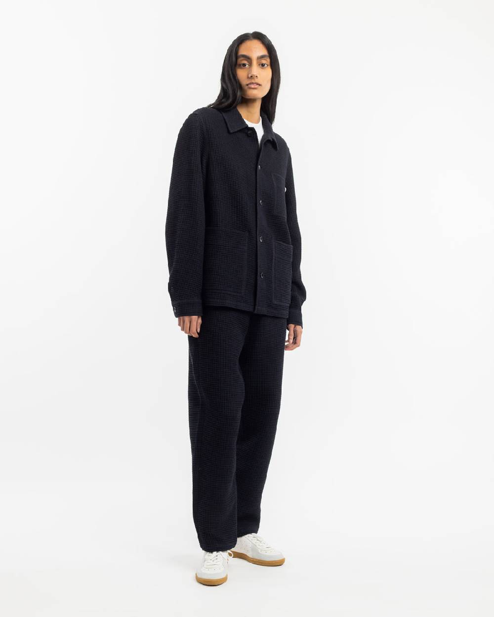 Rotholz Workwear Jacke Waffle Cotton - Schwarz Super Sparpreis