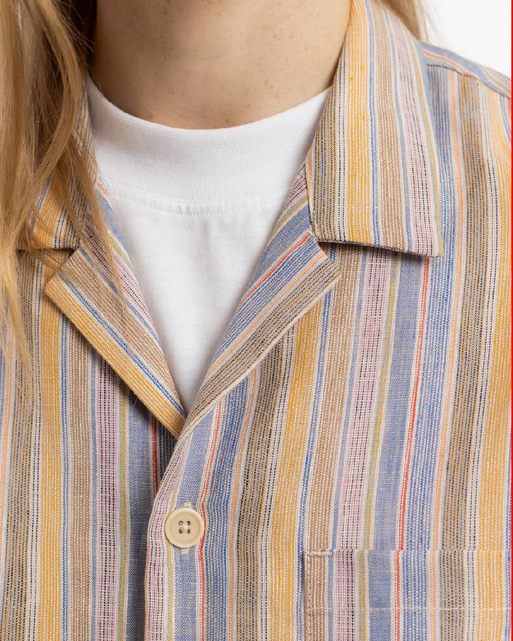 Rotholz Bowling Shirt Leinen Mix - Gestreift Neueste Stile
