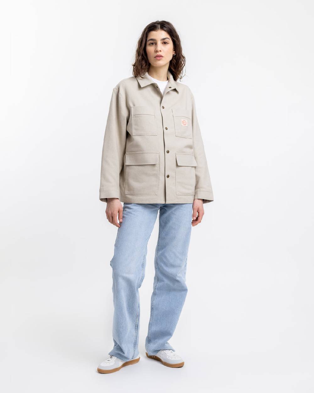 Rotholz Leichte Jacke aus Bio Canvas Beige Kariert Bis zu 65% Rabatt
