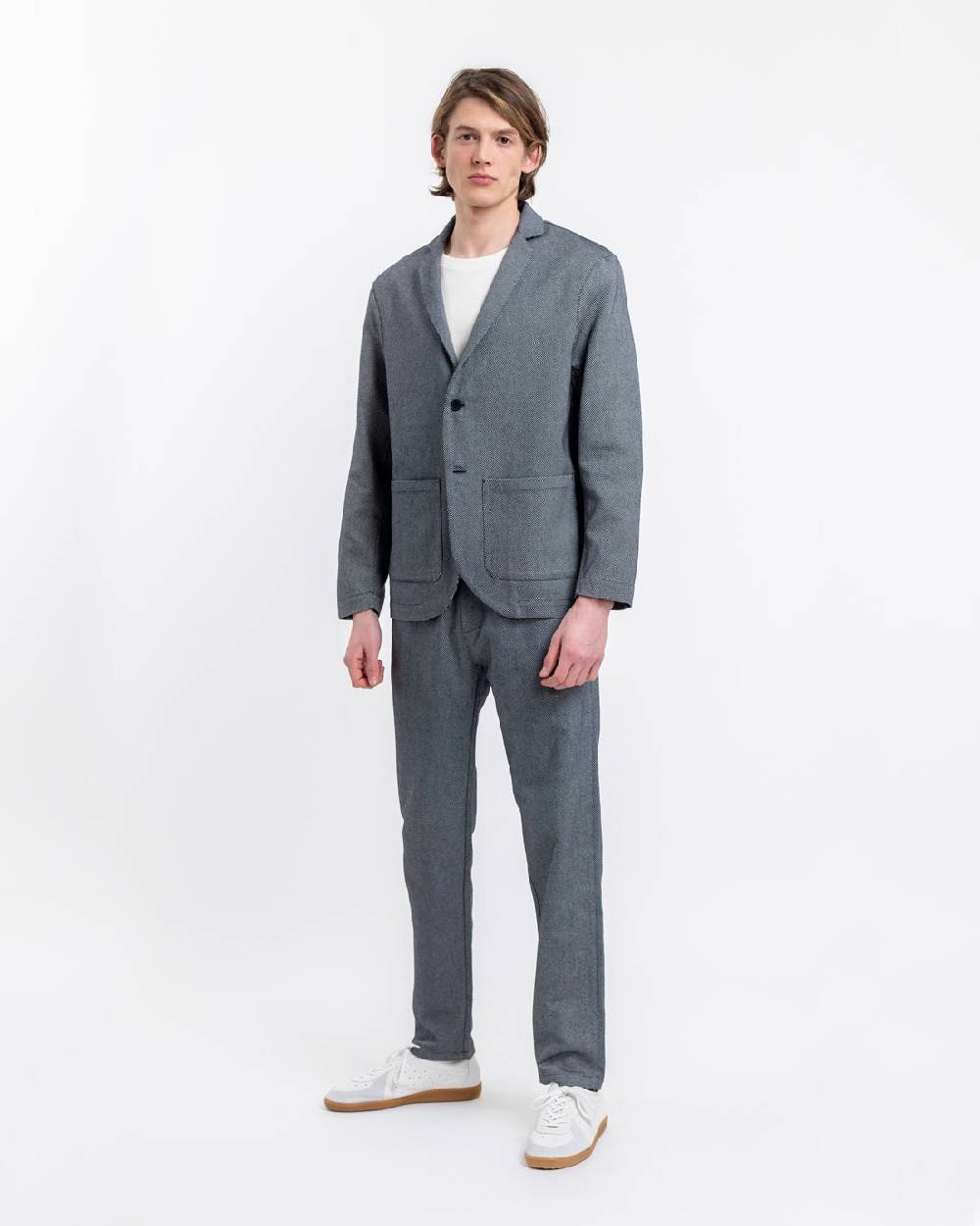 Rotholz Workwear Blazer aus Bio Canvas Schwarz Kariert Fabrikladen