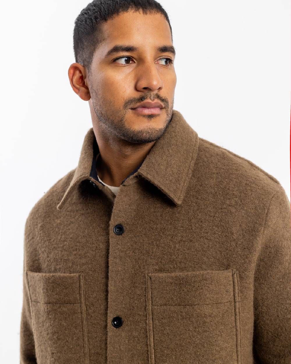 Rotholz Overshirt Bio Wollmischung - Braun Begrenzt auf 3 Tage