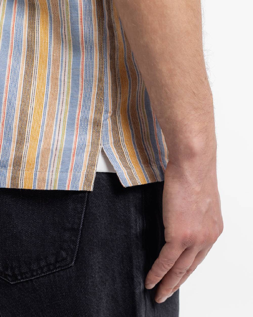 Rotholz Bowling Shirt Leinen Mix - Gestreift Speichern exportieren