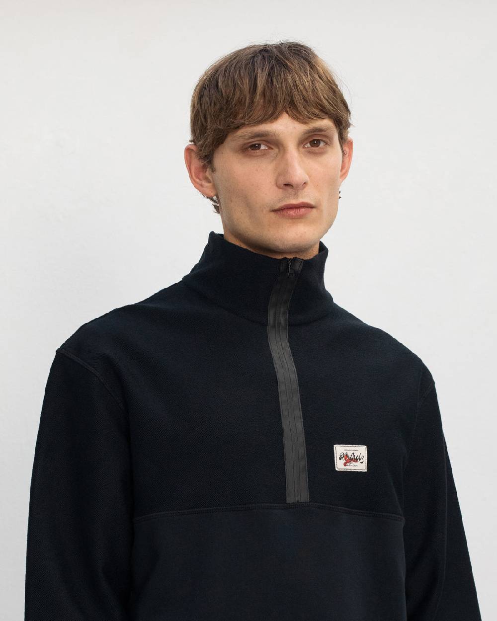 Rotholz Divided Sweatshirt Bio Baumwolle - Schwarz Versandkostenfrei