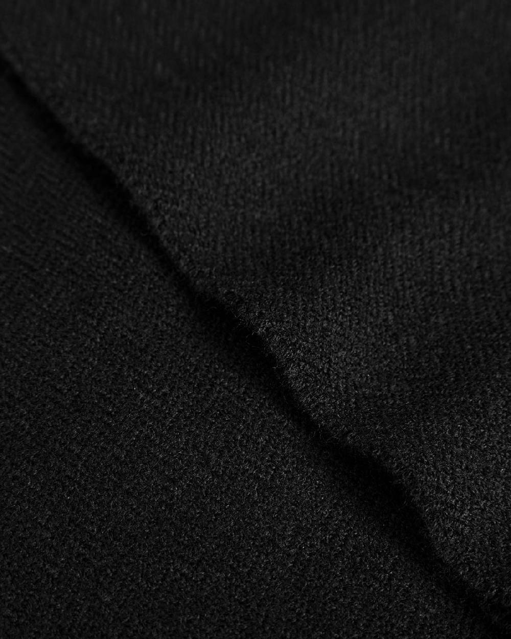 Rotholz Gewebter Schal Merinowolle - Schwarz Flash Sale