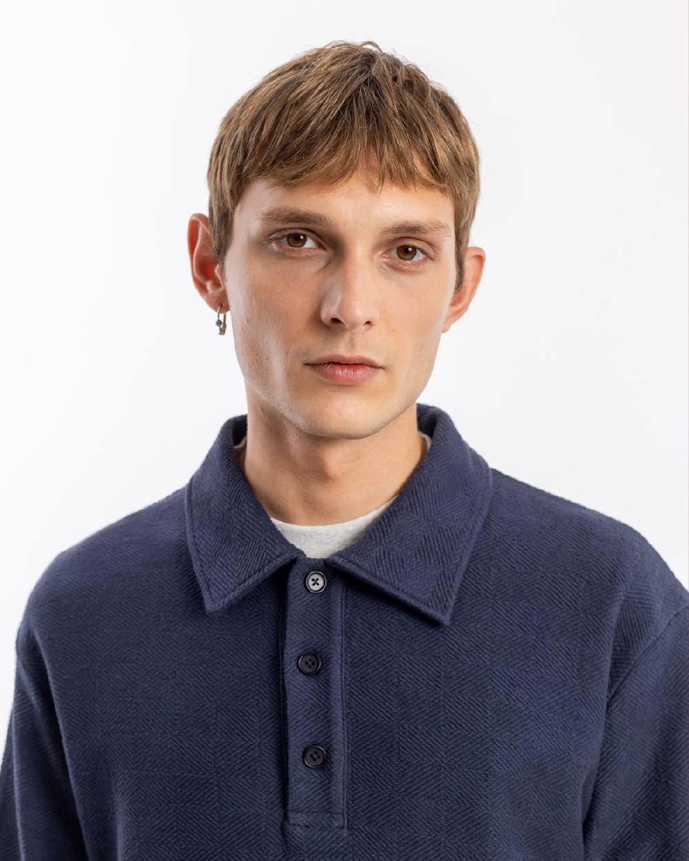 Rotholz Polo Jersey Bio Baumwolle - Dunkelblau Preisnachlass