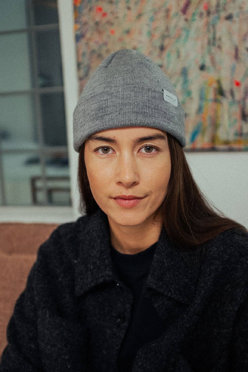 Rotholz Kurze Mütze Merino Fein - Grau Bis zu 50% Rabatt
