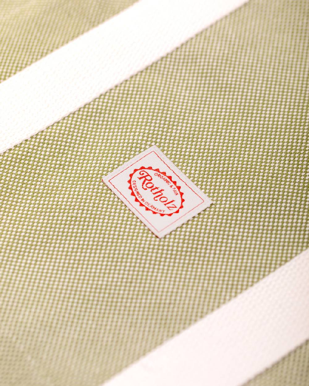 Rotholz Weekend Tote Bag aus Bio Canvas Grün Im Verkauf