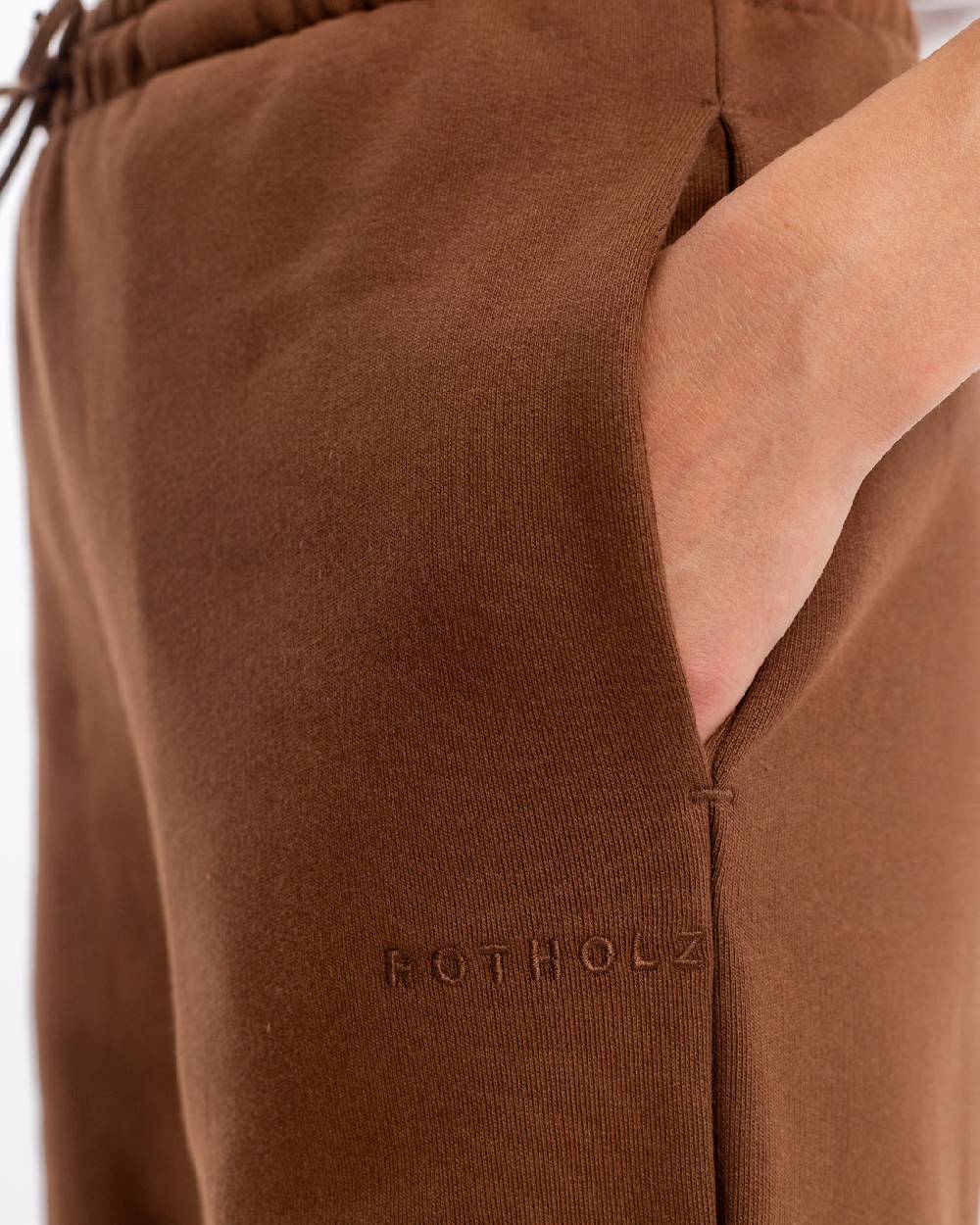 Rotholz Logo Sweatpants Bio Baumwolle - Braun Outlet