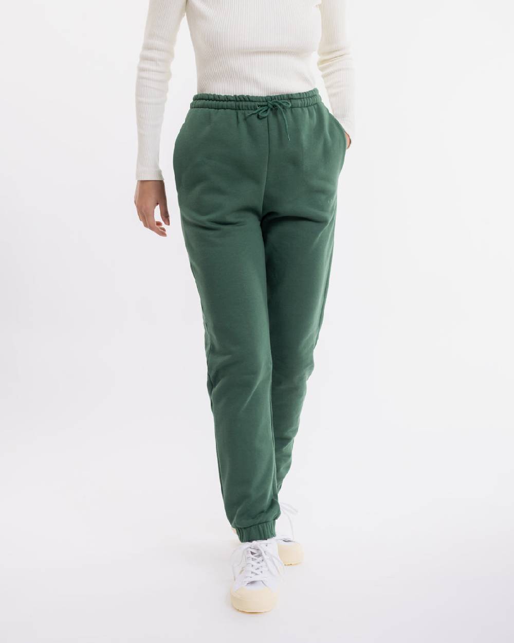 Rotholz Logo Sweatpants aus Bio-Baumwolle Grün Verkauf