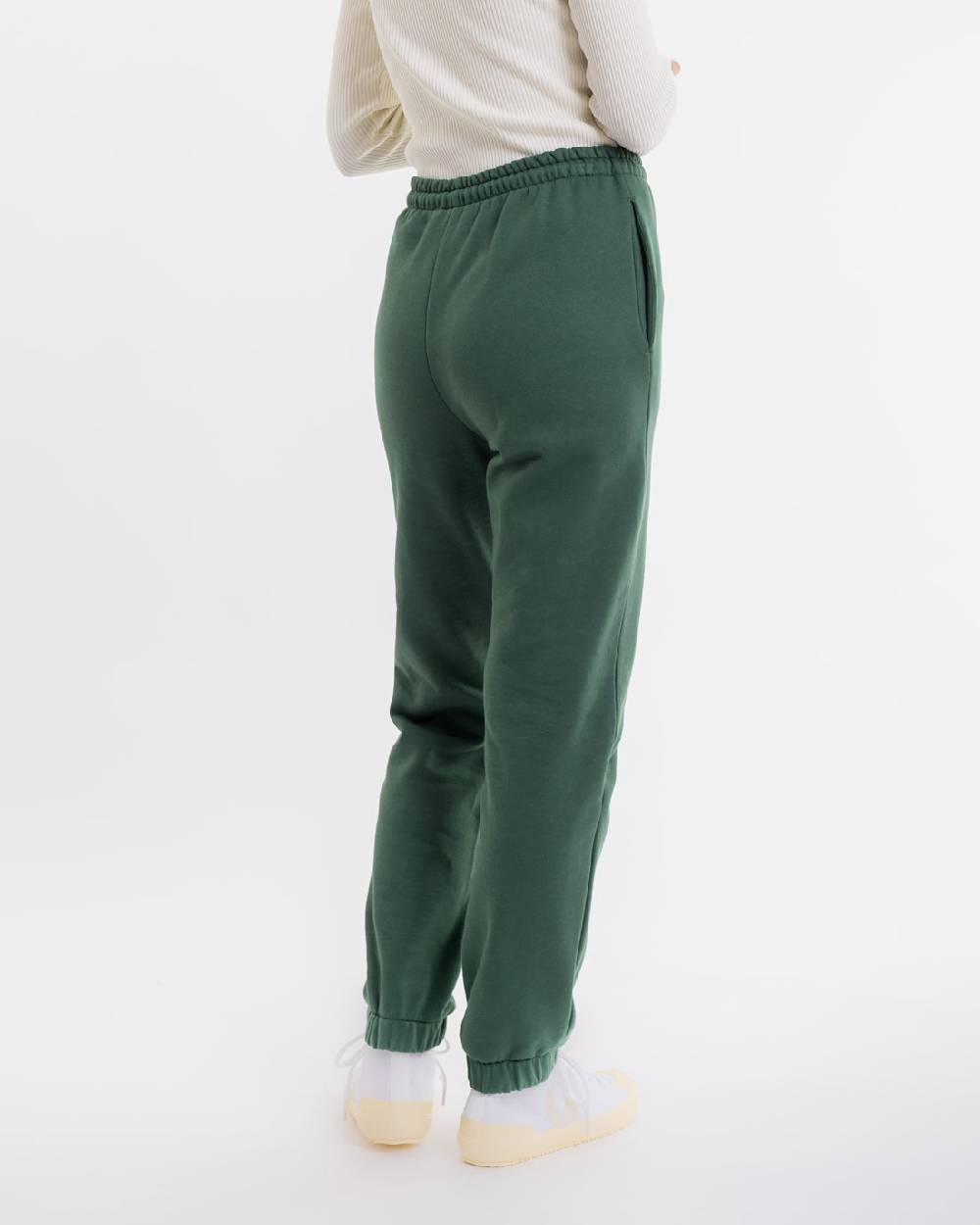 Rotholz Logo Sweatpants aus Bio-Baumwolle Grün Verkauf