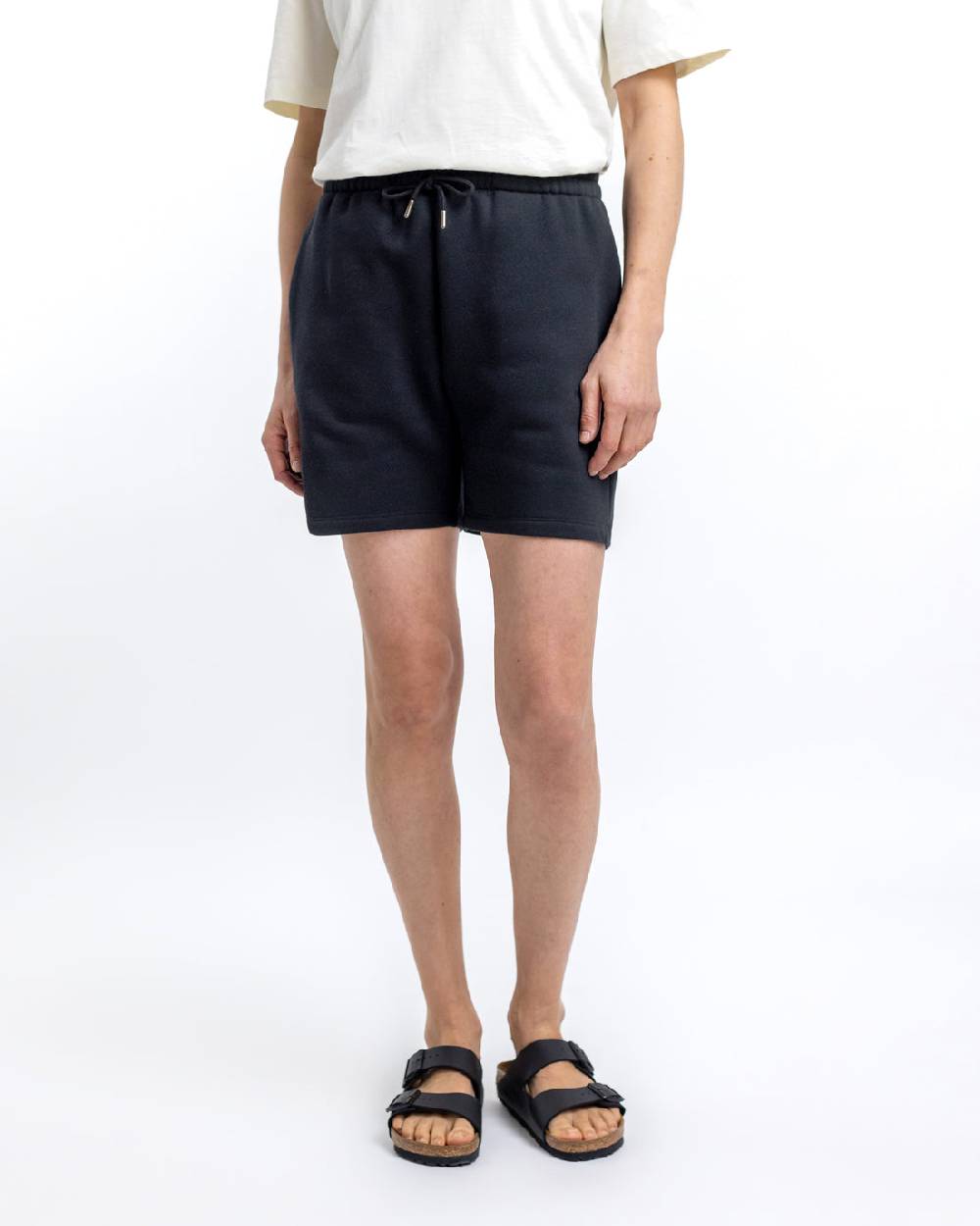 Rotholz Logo Sweatshorts aus Bio-Baumwolle Schwarz Angebote
