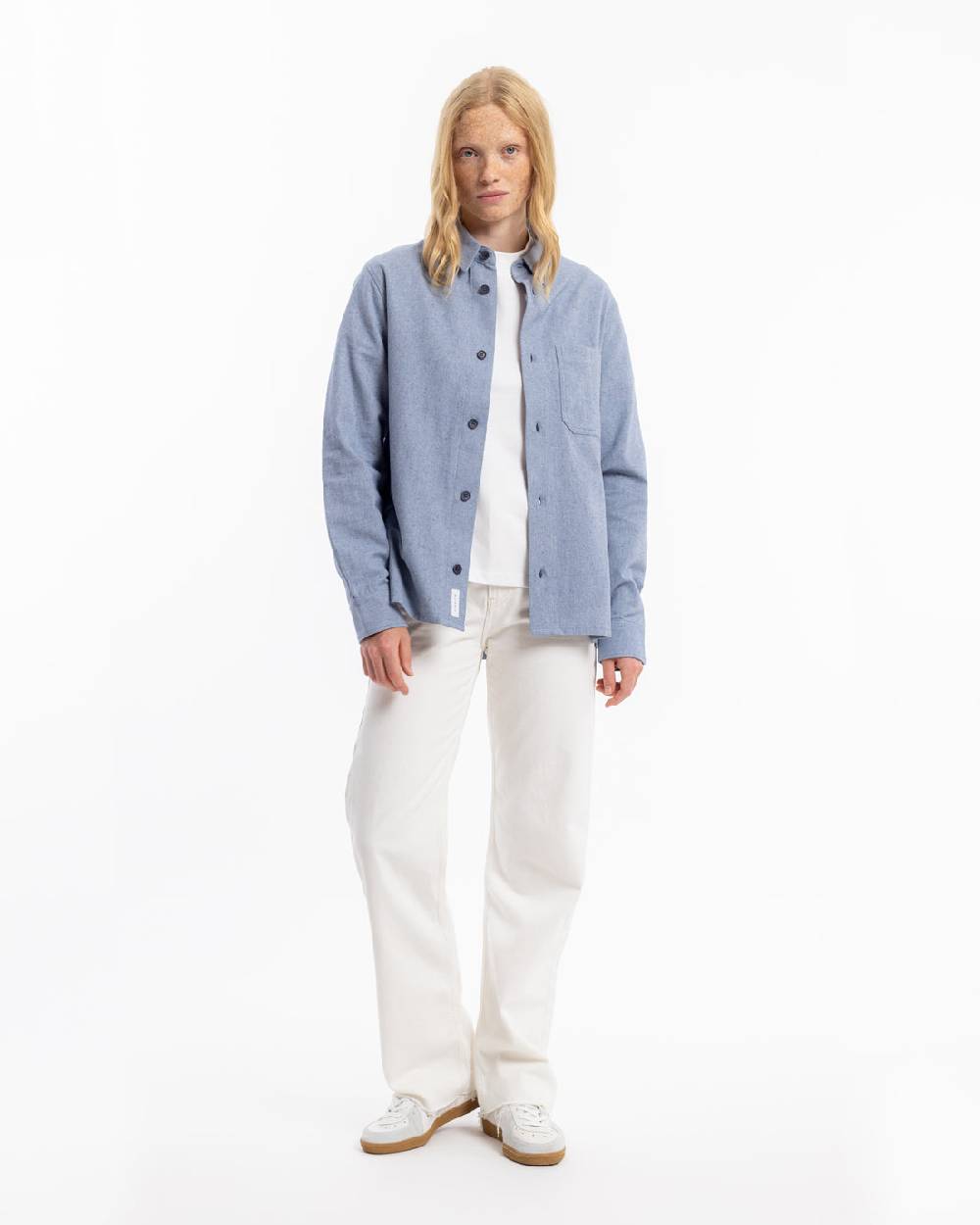 Rotholz Hemd Bio Baumwolle - Denim Blau Günstiger Verkauf