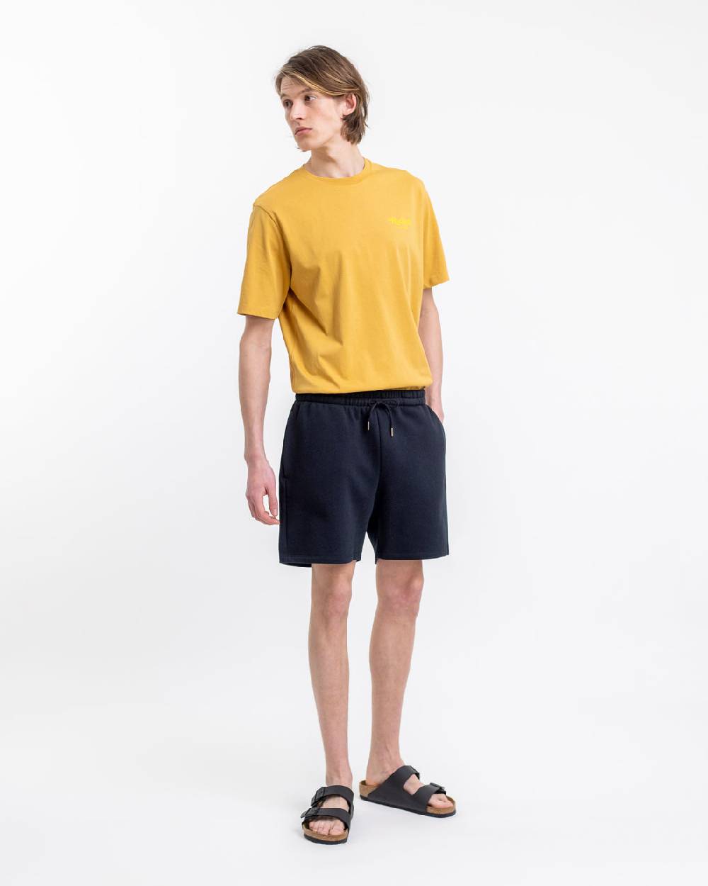 Rotholz Logo Sweatshorts aus Bio-Baumwolle Schwarz Blitzangebot