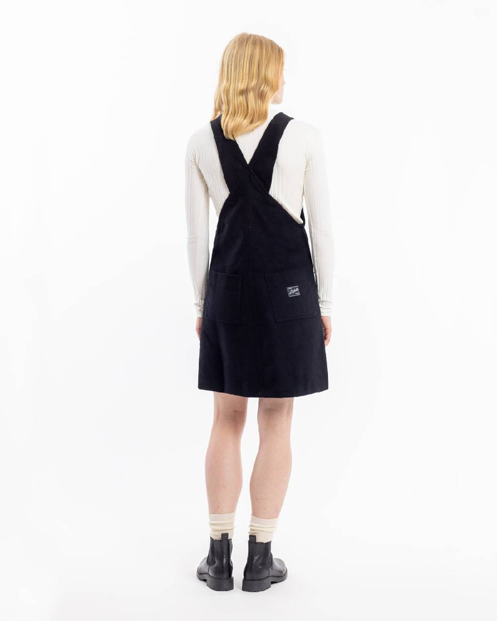 Rotholz Moleskin Latzkleid Bio Baumwolle - Schwarz Tägliche Deals