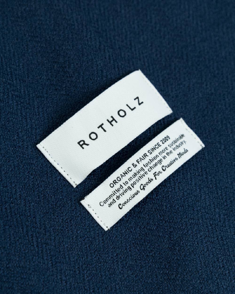 Rotholz Gewebter Schal Merinowolle - Blau Letzter Tag